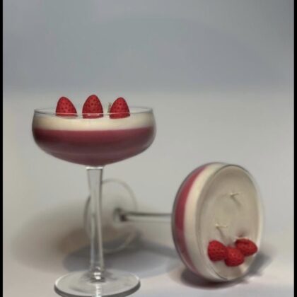 Cocktail Glass Dessert Candle