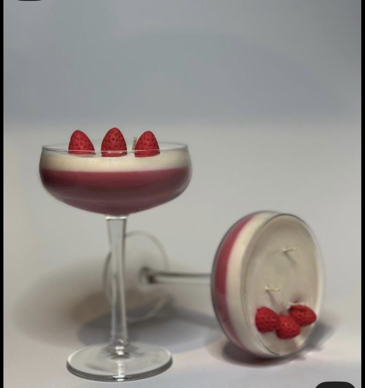 Cocktail Glass Dessert Candle